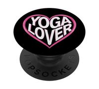 Amante dello yoga con un cuore PopSockets PopGrip Adesivo
