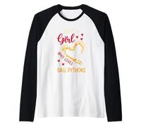 Amante di Ball Python per Just a Girl Who Loves Ball Pythons Maglia con Maniche Raglan