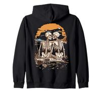 Amanti degli Scheletri Gothic Matrimonio Eterno Amore Felpa con Cappuccio