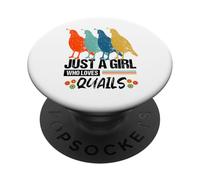 Amanti degli uccelli femminili solo una ragazza che ama le PopSockets PopGrip Adesivo