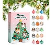 Amanti Dei Gatti Avvento Natalizio 2025 | Calendario A Conto Alla Rovescia Da 24 Giorni Con Ornamenti In Acrilico 2D | Pendente Albero Di Natale Festivo - Per Casa Finestra Parete Auto Feste E Calze