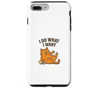 Amanti dei gatti Divertente Umoristico Testardo fare quello che voglio scherzo Custodia per iPhone 7 Plus/8 Plus