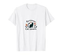 Amanti dei Gatti purrennial: Adorabile Giardino felino Maglietta, Uomo, Bianco, L