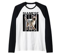 Amanti dei gatti siamesi Maglia con Maniche Raglan