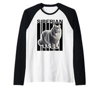 Amanti dei gatti siberiani Maglia con Maniche Raglan