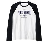 Amanti dei recinti per Il Bestiame di Fort Worth Maglia con Maniche Raglan