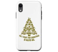 Amanti del cibo mediterraneo dell'olio di oliva dell'albero di Natale Custodia per iPhone XR