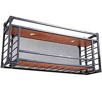 Amanti del vino Mobili Bar Portabottiglie a parete Appeso a soffitto/Supporto per bicchiere di vino sospeso Metallo/Cubo Porta bottiglia di vino Appeso Rack/Casa Cucina Bar Accessori Decorazione