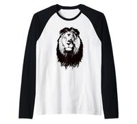 Amanti della Fauna Selvatica del Leone Maglia con Maniche Raglan