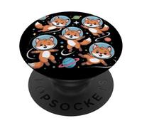 Amanti della galassia degli animali cosmici delle volpi PopSockets PopGrip Adesivo