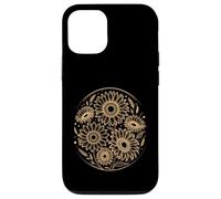 Amanti della geometria frattale d'arte del girasole di Fibonacci d'oro Custodia per iPhone 12/12 Pro
