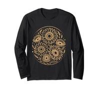 Amanti della Geometria Frattale d'Arte del Girasole di Fibonacci d'oro Maglia a Manica