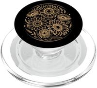 Amanti della geometria frattale d'arte del girasole di Fibonacci d'oro PopSockets PopGrip per MagSafe