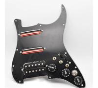 Amanti Della Musica Pickup Del Battipenna Cablaggio Battipenna Per Chitarra SSH Caricato Precablato + Interruttore Di Silenzio Pickup A Doppia Bobina Per Chitarra Elettrica ST Nero Bianco(A)