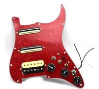 Amanti Della Musica Pickup Del Battipenna Cablaggio Battipenna Per Chitarra SSH Caricato Precablato + Interruttore Di Silenzio Pickup A Doppia Bobina Per Chitarra Elettrica ST Nero Bianco(B)
