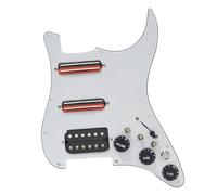 Amanti Della Musica Pickup Del Battipenna Cablaggio Battipenna Per Chitarra SSH Caricato Precablato + Interruttore Di Silenzio Pickup A Doppia Bobina Per Chitarra Elettrica ST Nero(S)
