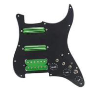 Amanti Della Musica Pickup Del Battipenna Cablaggio Battipenna Per Chitarra SSH Caricato Precablato + Interruttore Di Silenzio Pickup A Doppia Bobina Per Chitarra Elettrica ST Nero Bianco(C)