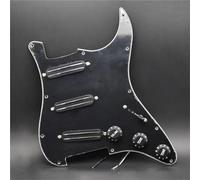 Amanti Della Musica Pickup Del Battipenna Kit Pickup Battipenna Precablato SSS Chitarra Caricata Doppio Hot Rail Humbucker Pickups Scratchplate Per Chitarra ST(Black)