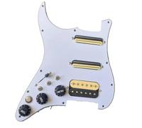 Amanti Della Musica Pickup Del Battipenna Set Di Battipenna SSH Caricato A Mano Pickup Humbucker Split Coil Kill Switch Uscita Mute Switch Parti Di Chitarra(White)