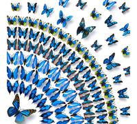 AMAONM 60 PC 5 pacchetti Bellissimi decalcomanie per pareti a farfalla 3D decorazioni per la casa fai -da -te rimovibili adesivi da parete artistica