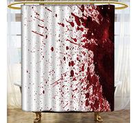 AmaPark Tenda da doccia con occhielli in metallo ruggine schizzo di sangue secco Tenda da bagno stampata