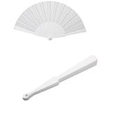 AMAPOLAS Set 12 PZ Ventaglio Bianco da Matrimonio - Eleganza e Freschezza per Il Tuo Giorno Speciale