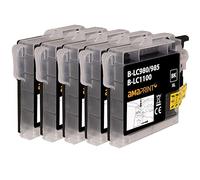 Amaprint 5 XL cartucce compatibili con Brother LC1100 LC1100bk Nero per DCP-145c DCP-195c DCP-165c MFC-250c MFC-490cw MFC-5490cn MFC-5890cn MFC-6490cw MFC-255cw MFC-290c MFC-295cn MFC-297c