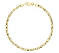 AMAR PRAGNA Bracciale in oro da uomo placcato in oro 585, da uomo, in argento 925, da uomo, da uomo, 23 cm