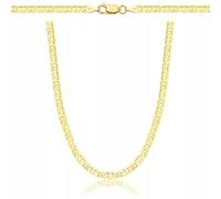 AMAR PRAGNA - Collana da uomo e donna in oro 925/585, larghezza 3,5 mm, maglia a maglia bizantina placcata oro, 60 cm, 60 cm, in argento Sterling, 60 cm, Argento sterling