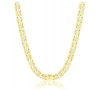 AMAR PRAGNA Collana da uomo e donna in oro 925/585, originale intrecciata, collana in oro placcato 585, 60 cm, Argento sterling