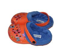 Amara-global Scarpine da bagno per bambini, con fodera calda, SCAN BECK-49, (arancione/blu), 33 EU
