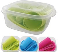 amara-global - Set di stoviglie da Picnic per 6 Persone, 31 Pezzi, Verde, 11 x 26 x 23 cm