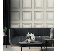 Amara 3D IN Legno Boiserie Con Motivo IN Vinile Bianco & Argento 7388 Belgravia