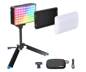 Amaran Ace 25c Kit, Pocket RGBWW LED Light, Boost Mode fino a 32W, Full Color Mini Video Light (2.300-10.000K), 1.171 Lux@1m a 5.600K, 4500mAh Batteria con PD Ricarica per Mobile Creator (Carbone)