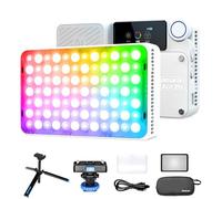 Amaran Ace 25c RGBWW - Kit di luci video a LED CCT 2300K-10000K CRI 95+ TLCI 95+, supporta controllo app, con griglia di controllo della luce magnetica e mini treppiede (bianco)