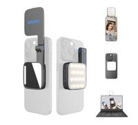 amaran Go Mini Luce per Smartphone, LED Magnetica con Doppia Luce a Specchio, CCT Regolabile 2700K-6500K, 10 Effetti Luminosi, Ricarica Rapida USB-C, Luce Morbida e Precisa per Creatori Mobili-Carbone