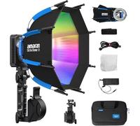 Amaran Ray 60c RGB Video Light 60W Lampada da Studio Portatile (Temperatura Colore 1800K-20000K) con Softbox e Borsa per il trasporto per YouTube, TikTok, Live Streaming, Matrimoni e Vlog