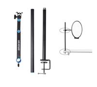 Amaran Verge Desk Bramp Stand - Ultra - Blocking veloce, tutto - Angolo regolabile, Strumento - Supporto in alluminio gratuito per configurazione dell'illuminazione desktop senza sforzo (nero)