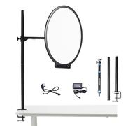 Amaran Verge Max Kit Lampada da Tavolo ad Anello da 22" con Supporto/Braccio Regolabile per Streaming 60W Bicolore 2700-6500K Supporta 7 Effetti di Luce Pannello Luminoso da Dcrivania per Video,Giochi