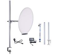 Amaran Verge Max Kit Luce Portachiavi da 22" con Supporto/Braccio Regolabile per Streaming 60W Bicolore 2700-6500K Supporta 7 Effetti di Luce Pannello Luminoso ad Anello da Scrivania per Video, Giochi