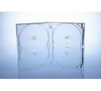 Amaray Custodia per DVD, 2 pezzi, contiene 4 dischi, colore trasparente