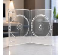 Amaray - Custodia per DVD doppia, colore trasparente, 50 pezzi