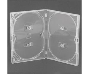 amaray Custodia per DVD-opbergdoos in Clear to Hold 4 dischi di amaray