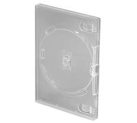 Amaray Custodia singola trasparente per DVD/CD/BLU RAY, alta qualità, dorso da 14 mm, etichetta rossa di sicurezza