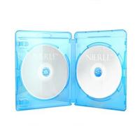 Amaray Custodie doppie per Blu-ray, 15 mm, Machine-pack-quality, Transparente, Blu, 50 pezzi