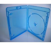 Amaray Custodie per Blu-ray, Slim 11 mm, Machine-pack-quality, Transparente, Blu, 50 pezzi