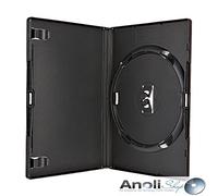 Amaray - Custodie per CD / DVD, semplici, 14 mm, colore: Nero (Confezione da 25)