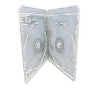 Amaray Vortex - Custodie trasparenti per 2 dischi Blu-ray 2 dischi, dorso da 11 mm, confezione per doppio disco 3D Blu-ray con custodia esterna per opere d'arte, contiene 2 dischi, custodia