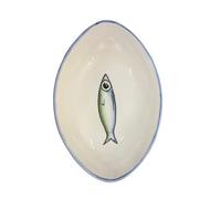 Amarcord La Romagna Insalatiera Risottiera in ceramica dipinta a mano con disegno saraghina