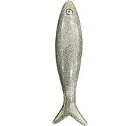Amarcord La Romagna Pesce Saraghina decorativo da parete in ceramica dipinto a mano con brillantini (medio)